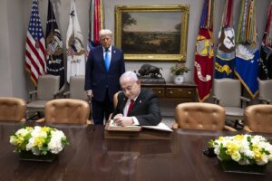 Trump und Netanyahu im Februar 2025