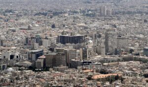 Sicht über Damaskus, Syrien