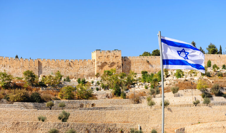 Sicht vom Kidron Tal in Richtung Altstadt von Jerusalem