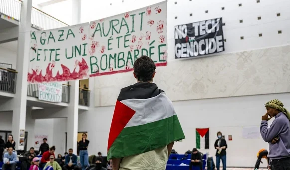 Protest an der Uni lausanne