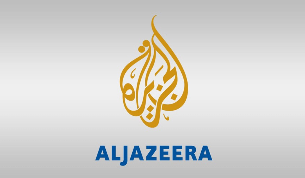 Logo des katarischen Fernsehsender und Hamas Propagandamedium Al Jazeera