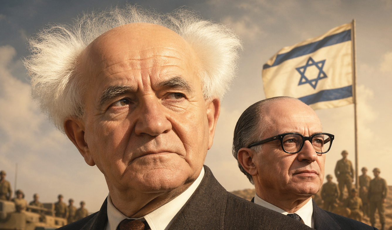 David Ben Gurion und Menachem Begin