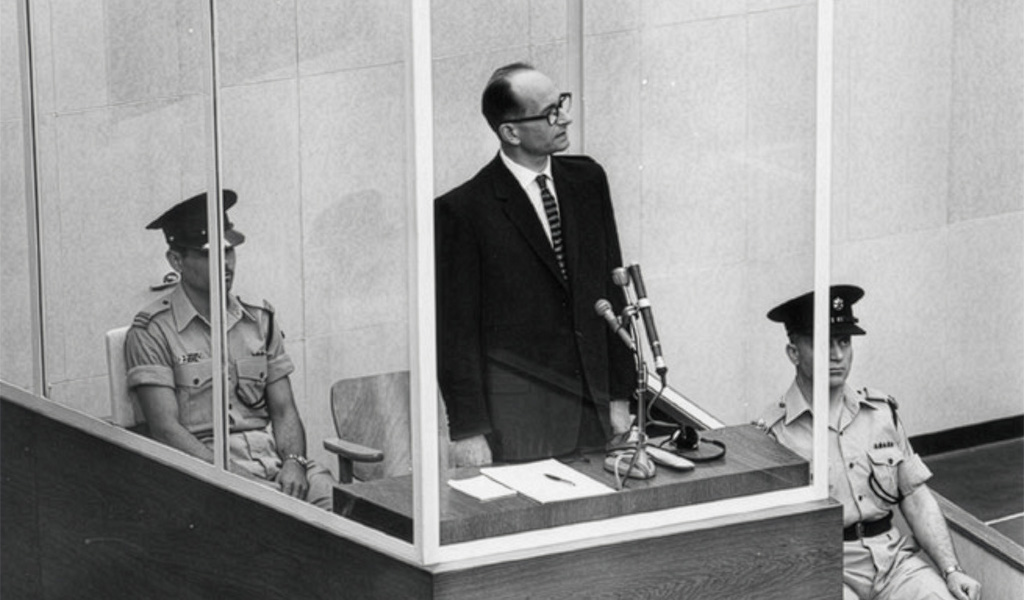 Prozess gegen Adolf Eichmann, einen der Hauptorganisatoren des Holocausts.