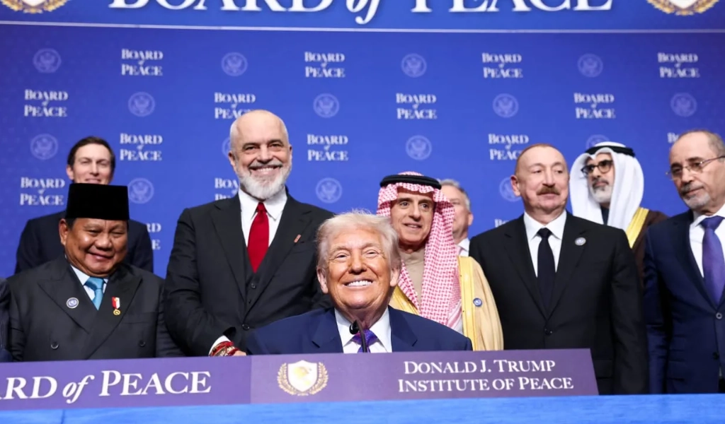 Die konstituierende Sitzung des «Board of Peace» am U.S. Institute of Peace in Washington, D.C., USA, am 19. Februar 2026.