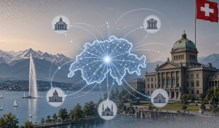 Symbolbild für Netzwerk in der Schweiz