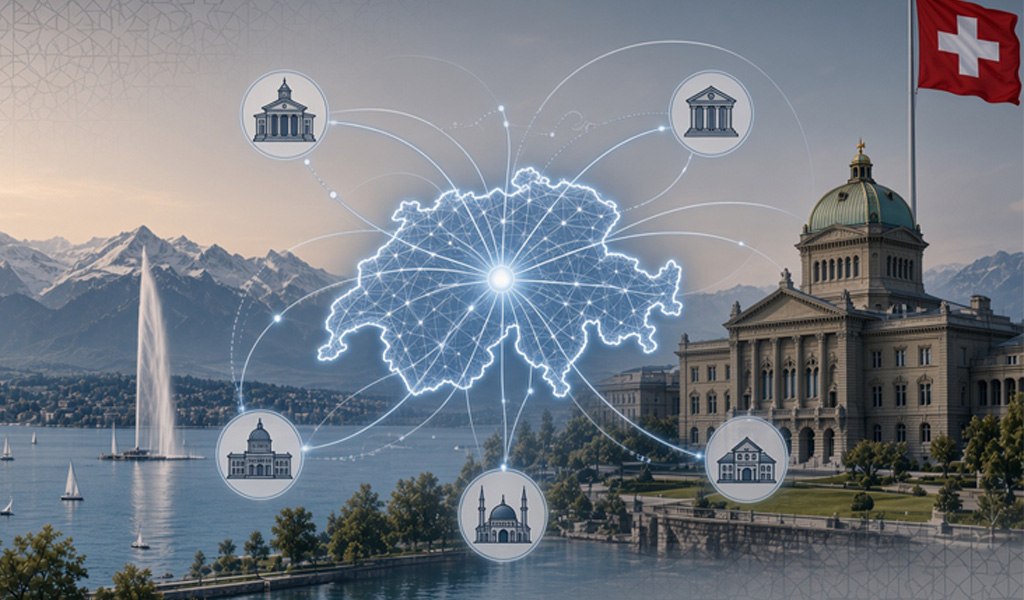 Symbolbild für Netzwerk in der Schweiz